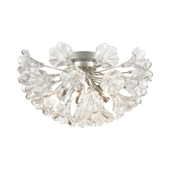 Celene 5-Light semi flush mount in Aged Silver ELK Lighting