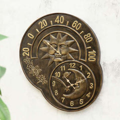 Sun and Moon Clock and Thermometer By SPI Home