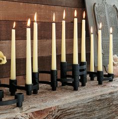 Eos™ Candleholder (Set/2: Black) by Texture Designideas