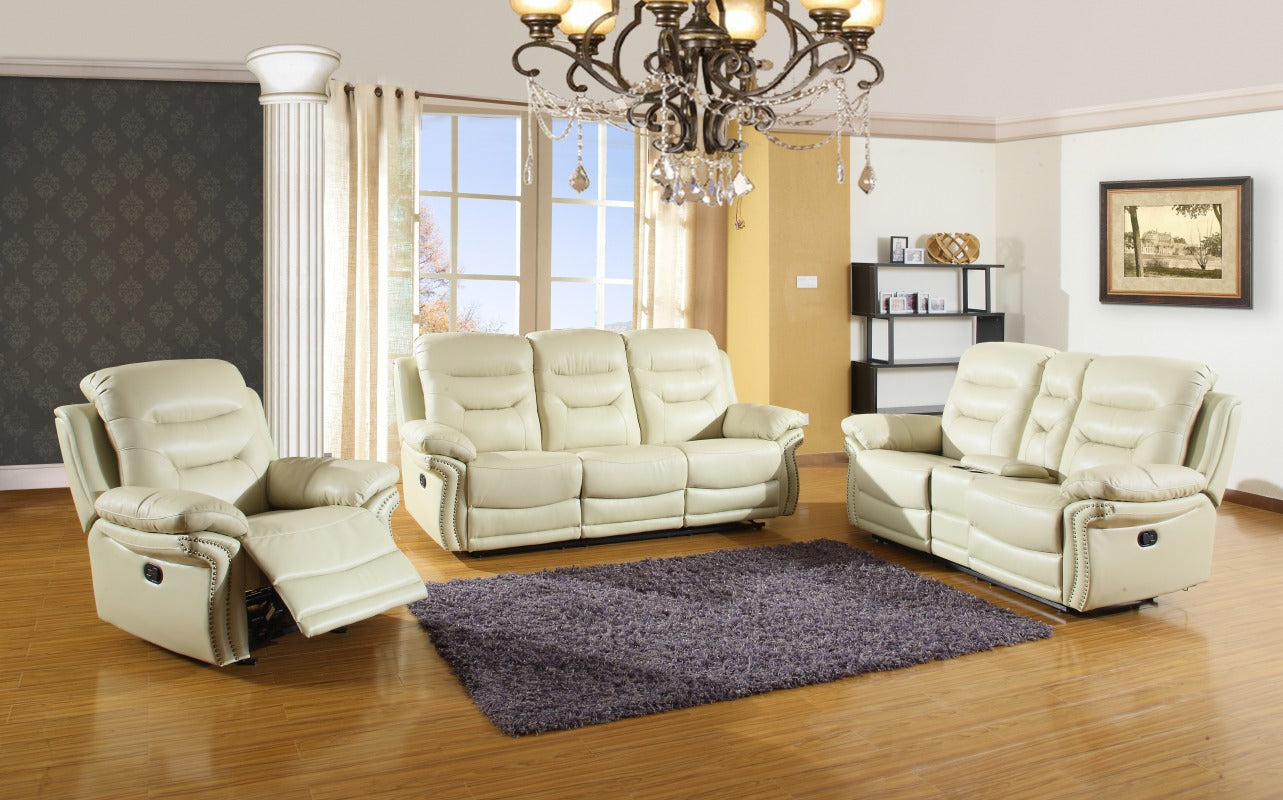 Modern Beige Sofa Set With Console Loveseat By Homeroots | Loveseats | Modishstore - 2