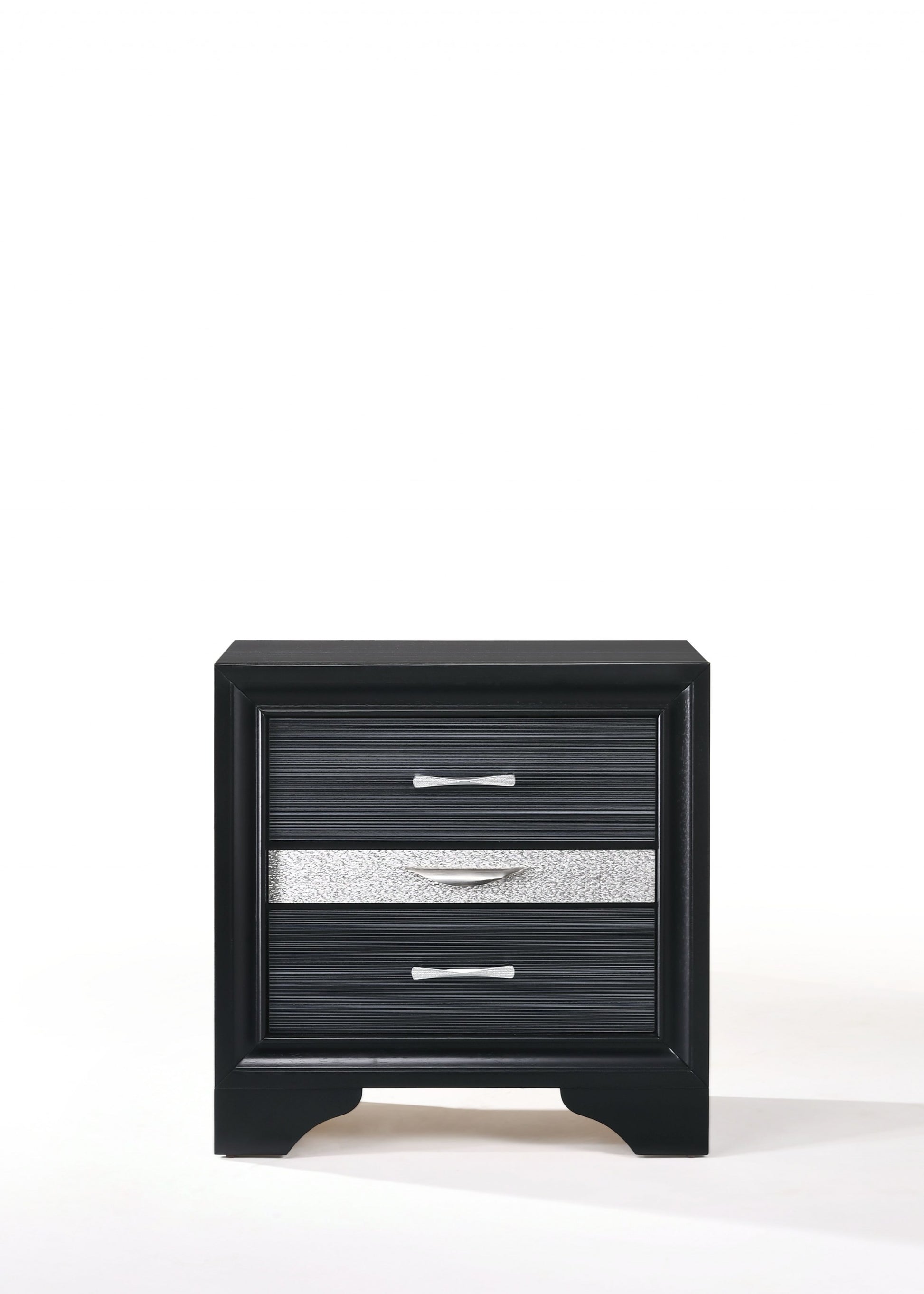 Black And Bling Nightstand By Homeroots | Nightstands | Modishstore - 2