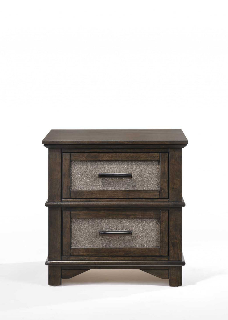 Dark Walnut Wood Nightstand By Homeroots - 347083 | Nightstands | Modishstore