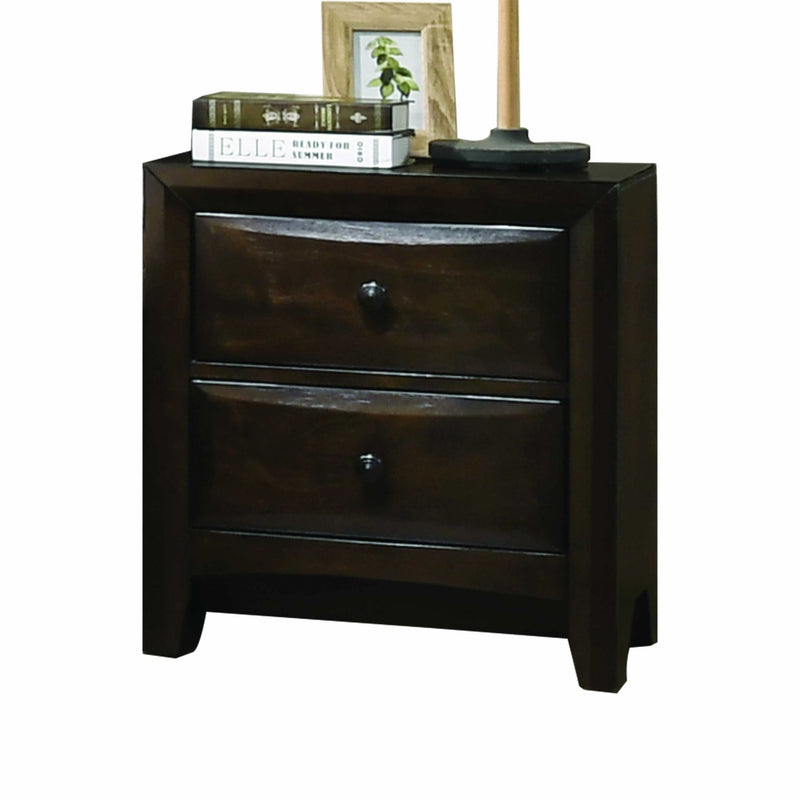 Walnut Wood Nightstand By Homeroots - 347094 | Nightstands | Modishstore