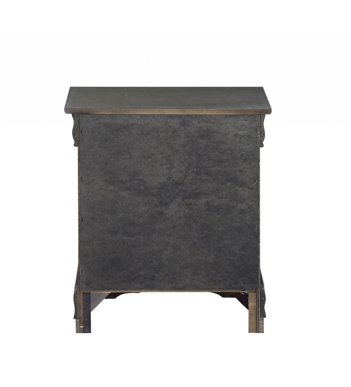 Dark Gray Wooden 2 Drawer Nightstand By Homeroots | Nightstands | Modishstore - 2