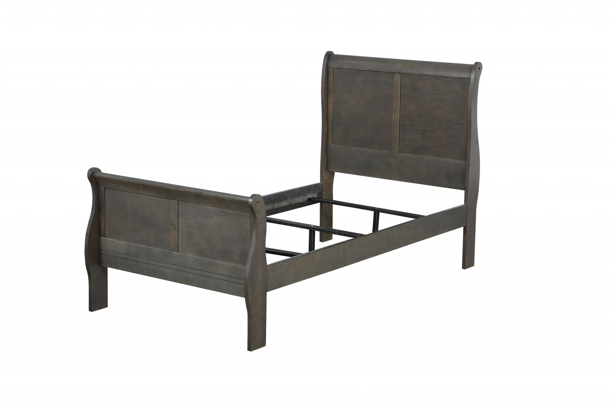 Dark Gray Wood Twin Bed By Homeroots | Beds | Modishstore