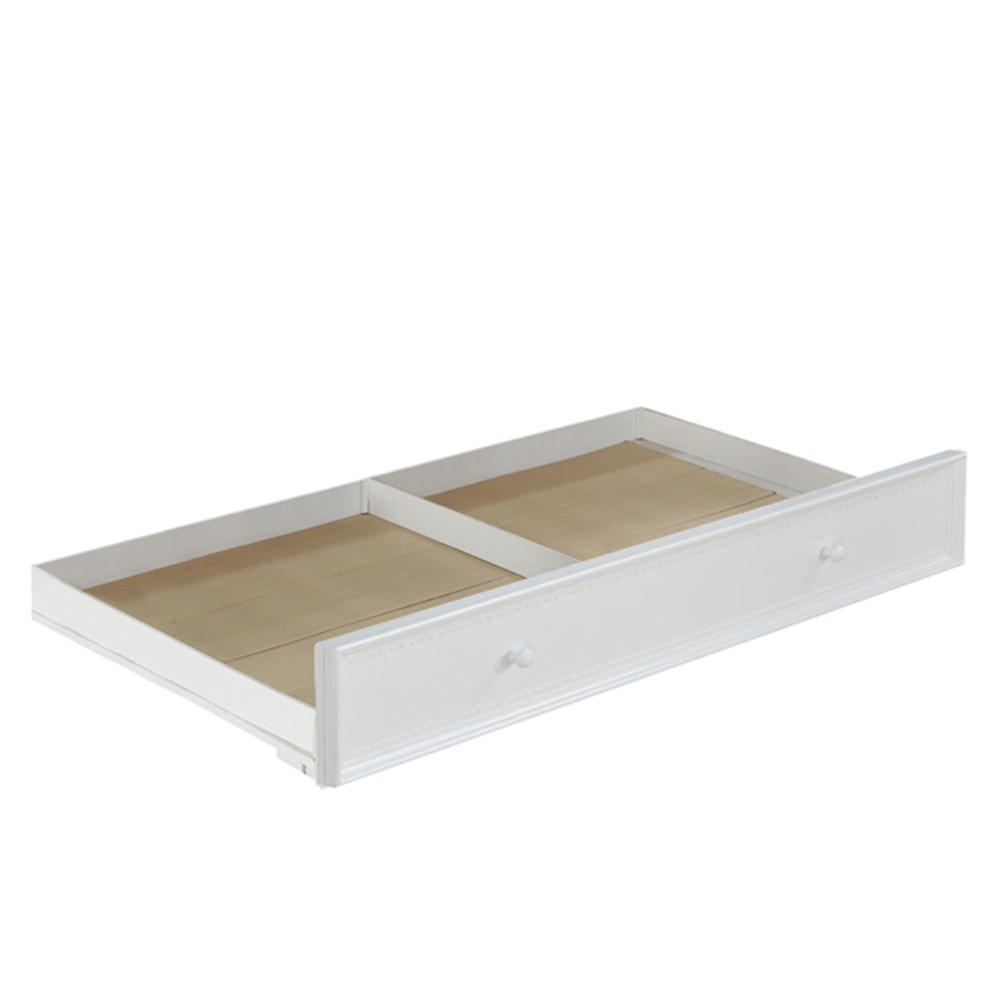 White Wood Trundle Twin By Homeroots | Beds | Modishstore