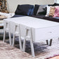 Sleek White Rectangular Convertible Coffee Table By Homeroots