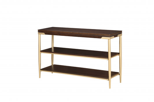 Cherry Metal Wood Sofa Table By Homeroots | Console Tables | Modishstore