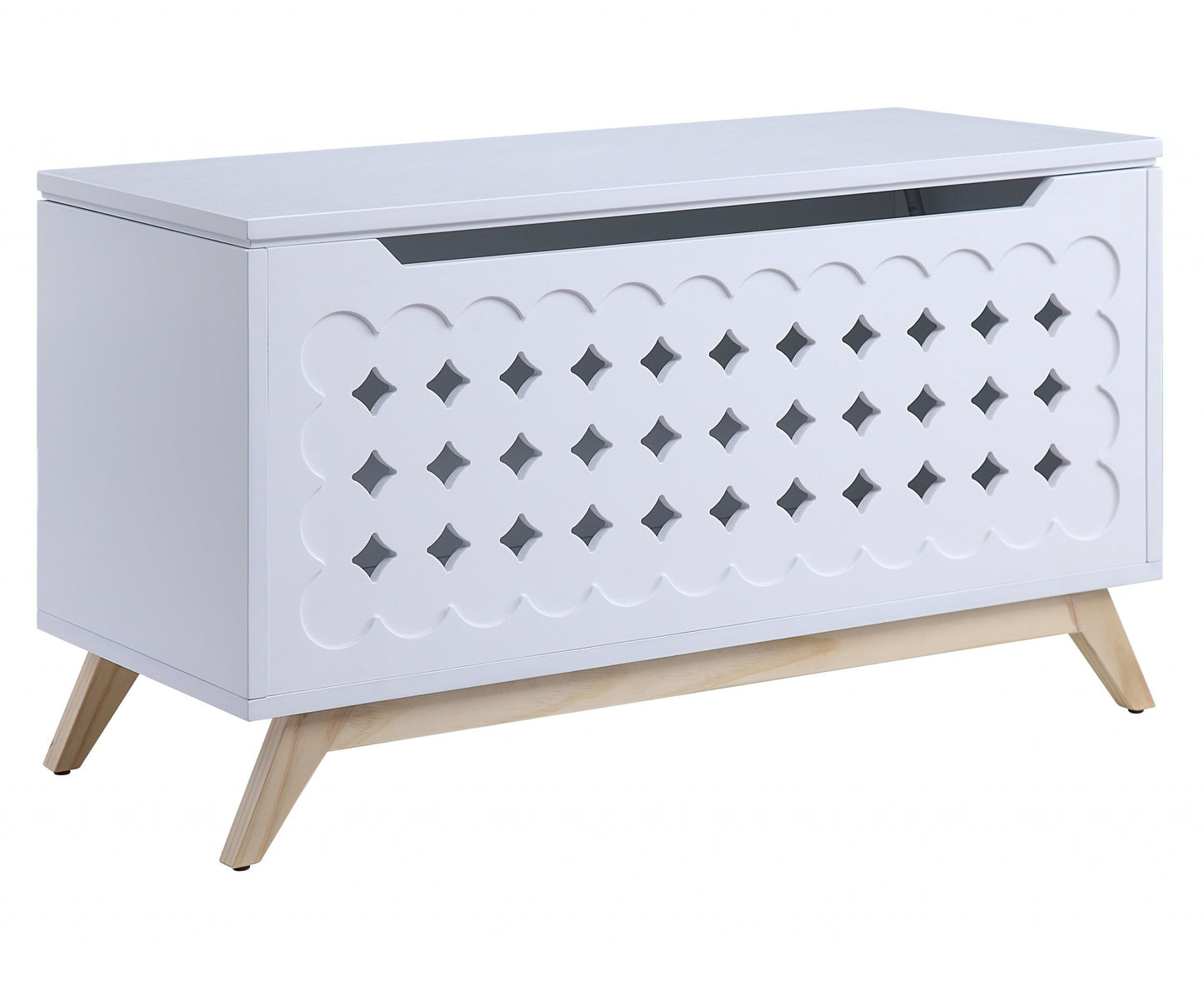 White Natural Wood Youth Chest By Homeroots | Drawers | Modishstore - 2