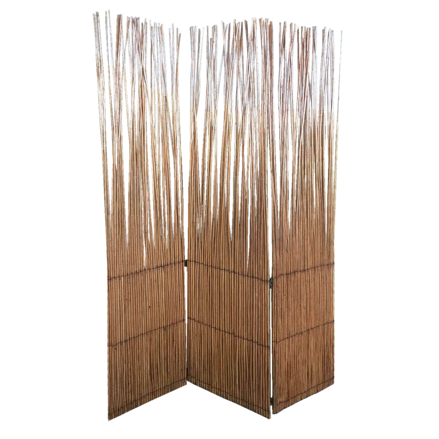 Three Panel Natural Willow Room Divider Screen By Homeroots | Room Dividers | Modishstore - 2