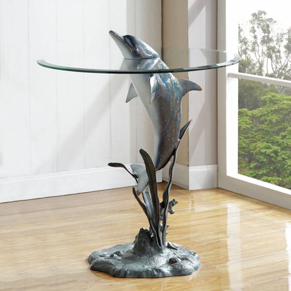 Surfacing Dolphin End Table By SPI Home | End Tables | Modishstore-2