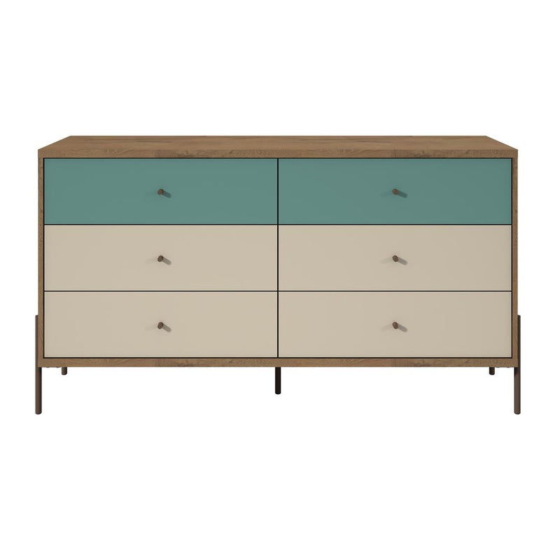 Manhattan Comfort Joy 59" Wide Double Dresser with 6 Full Extension Drawers | Dressers | Modishstore-3