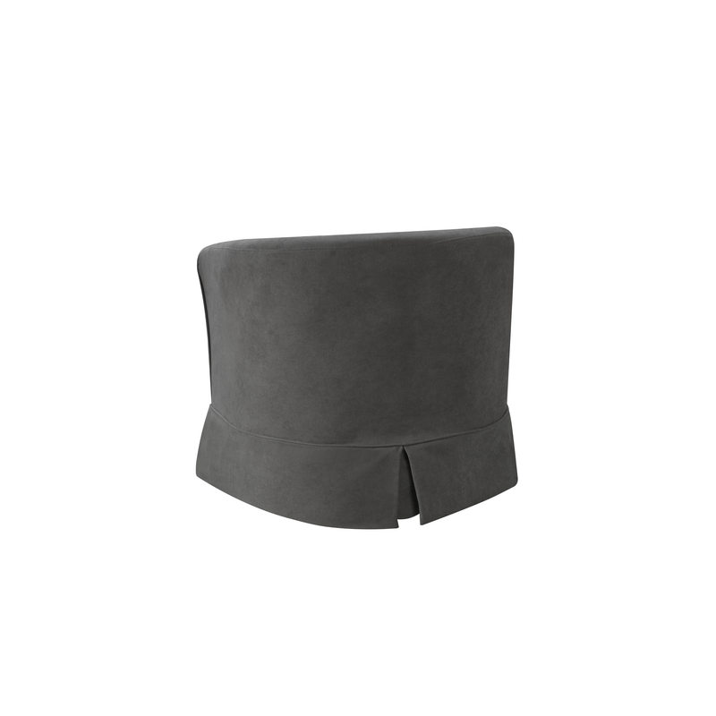 Tucker Gray Woven Fabric Swivel Barrel Chair By Lilola Home | Armchairs | Modishstore-4