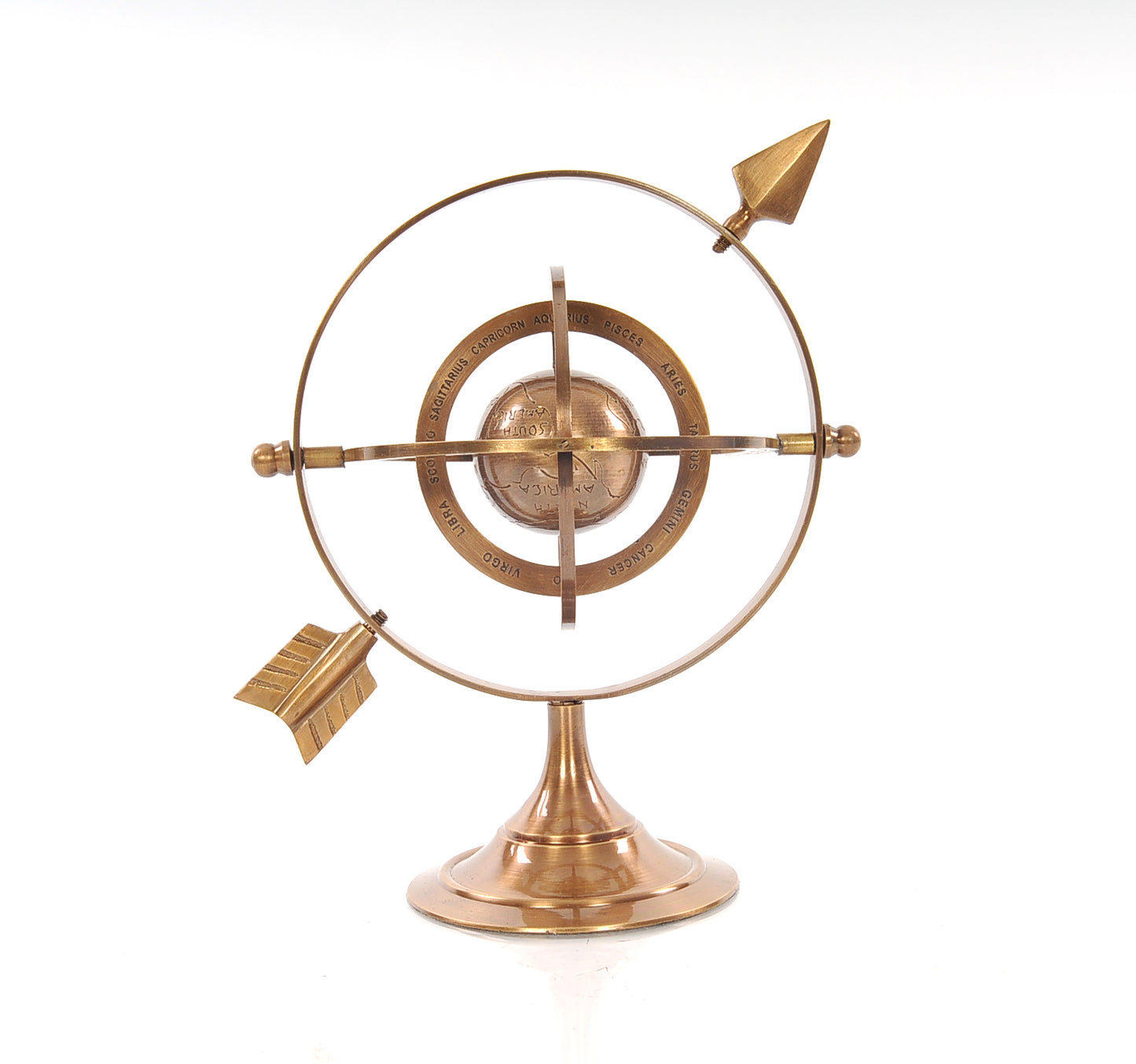 Brass Armillary By Homeroots | Sculptures | Modishstore - 2