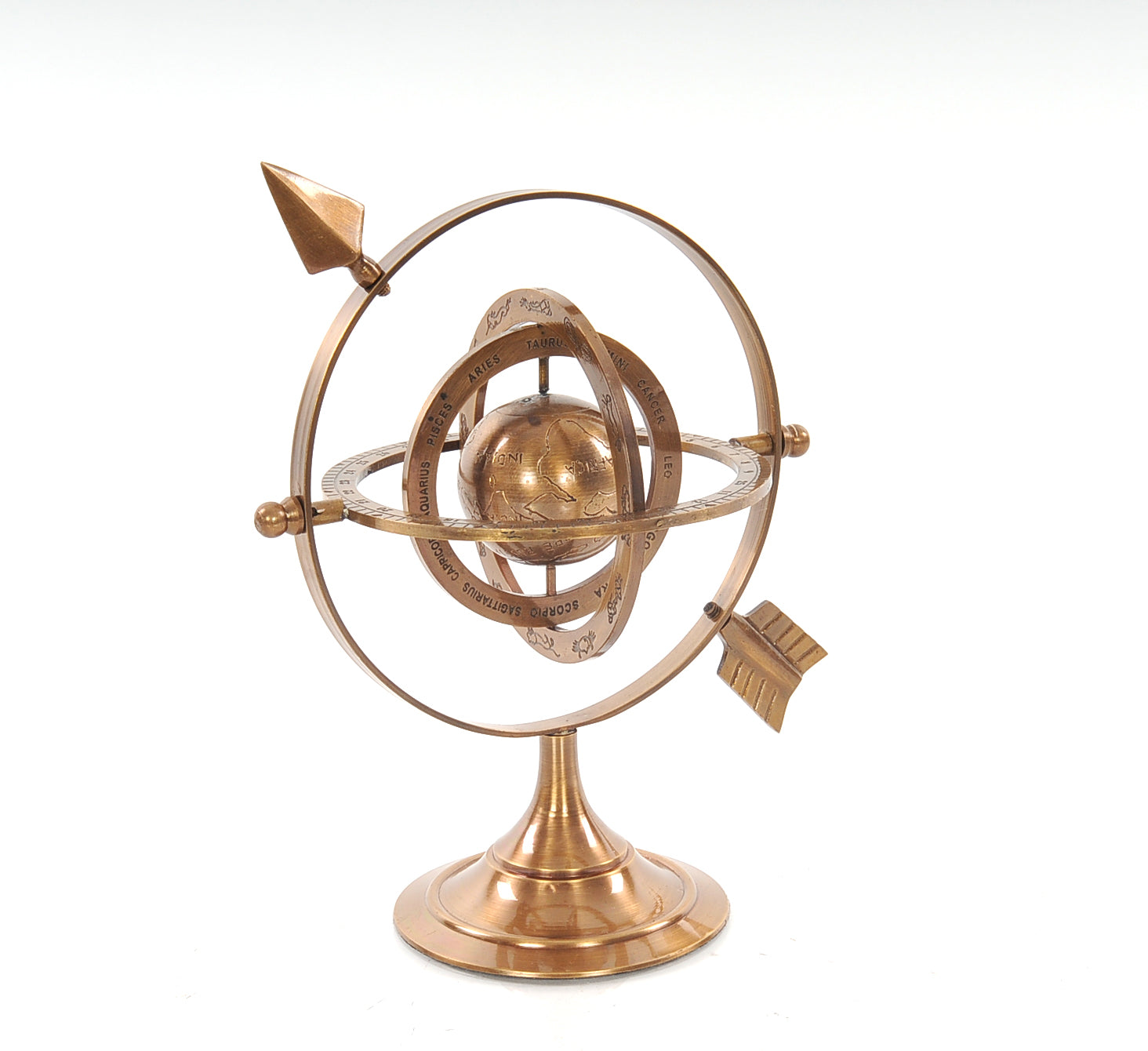 Brass Armillary By Homeroots | Sculptures | Modishstore - 4