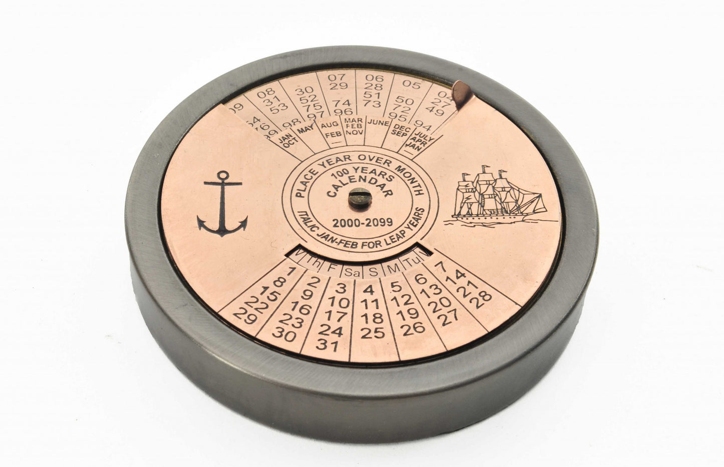 Set of 2 100 Year Calendar and Compass Quote By Homeroots | Sculptures | Modishstore - 3