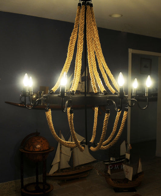 Bulbs Large Rope Pendant Lamp By Homeroots | Pendant Lamps | Modishstore