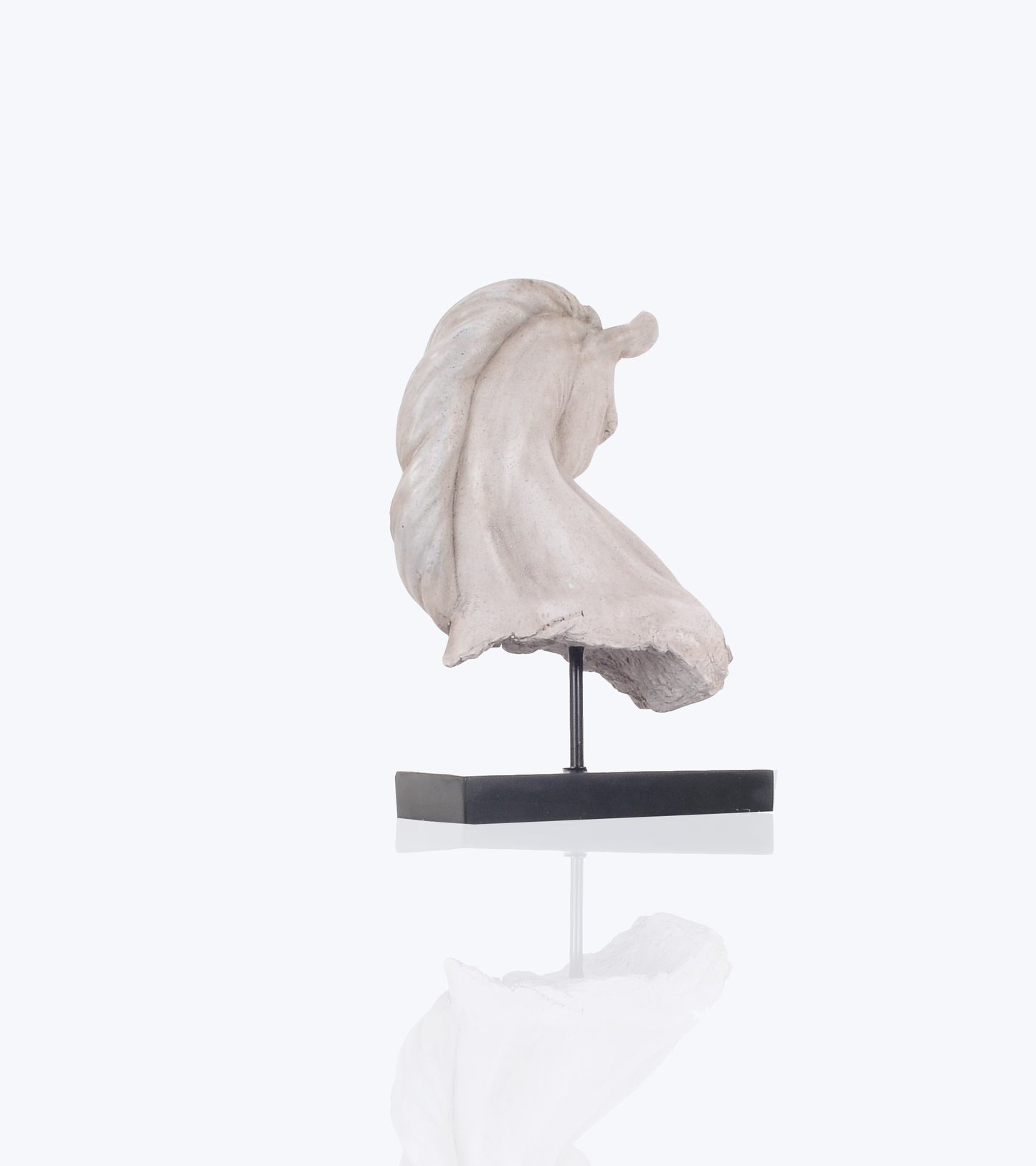 Vintage Look Off White Horse Head Statue By Homeroots | Animals & Pets | Modishstore - 6