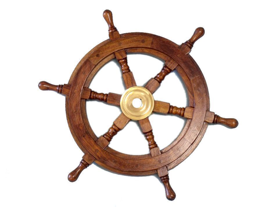 Ship Wheel By Homeroots - 364329 | Sculptures | Modishstore - 3