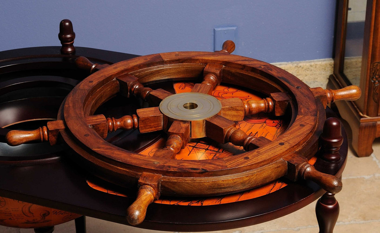 Ship Wheel By Homeroots - 364329 | Sculptures | Modishstore