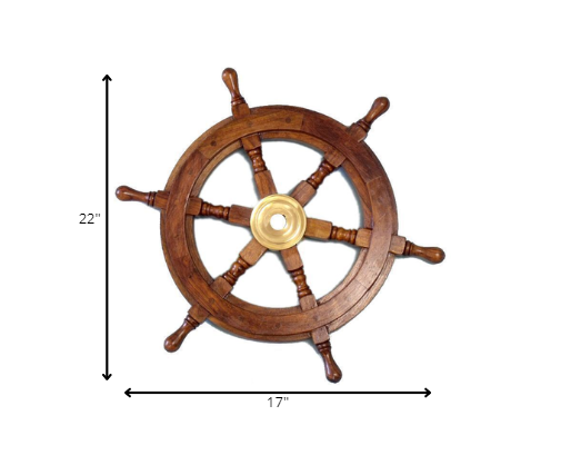 Ship Wheel By Homeroots - 364329 | Sculptures | Modishstore - 5