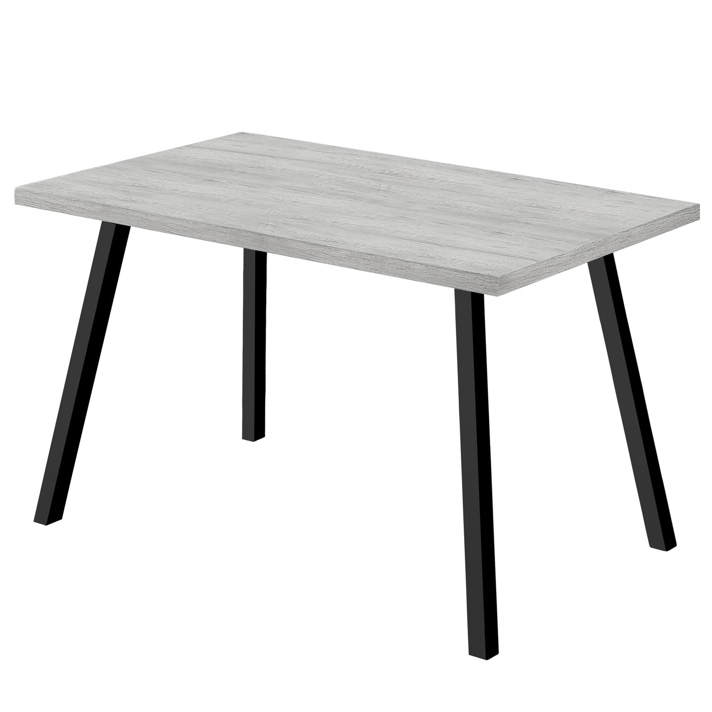 Grey Black Metal Dining Table By Homeroots | Dining Tables | Modishstore - 2