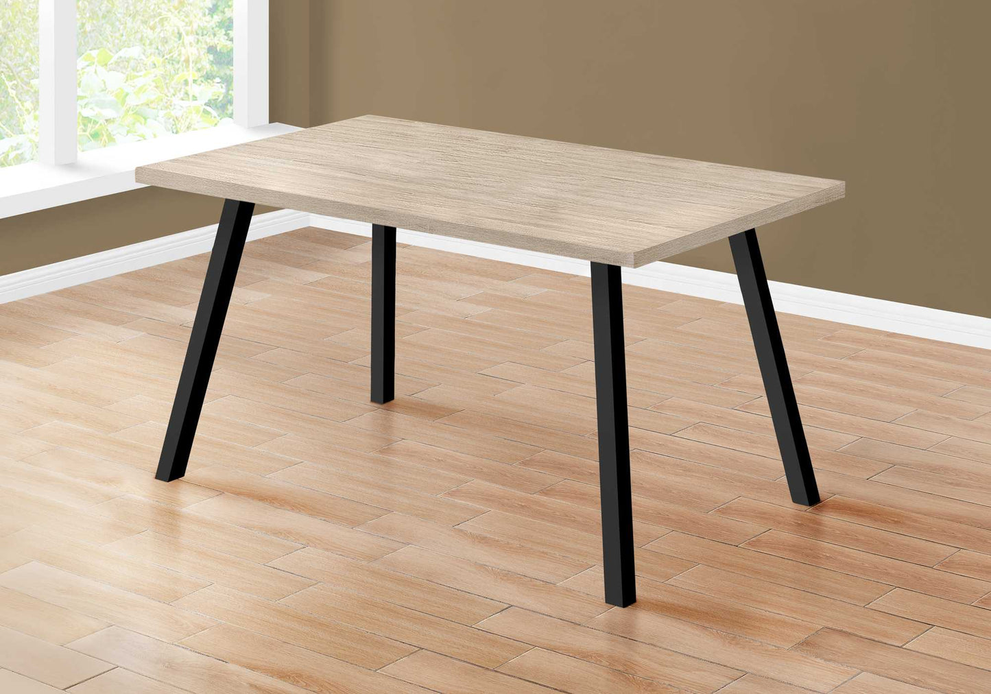 Dark Taupe Black Metal Dining Table By Homeroots | Dining Tables | Modishstore