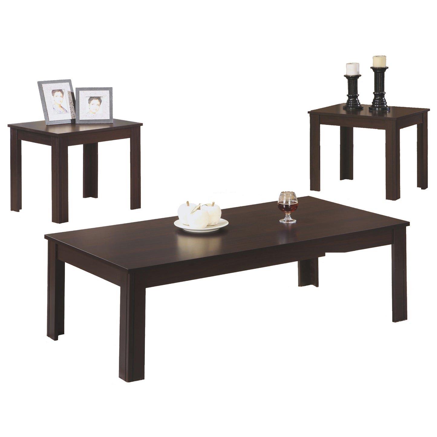 Cappuccino Table Set - 3Pcs Set By Homeroots