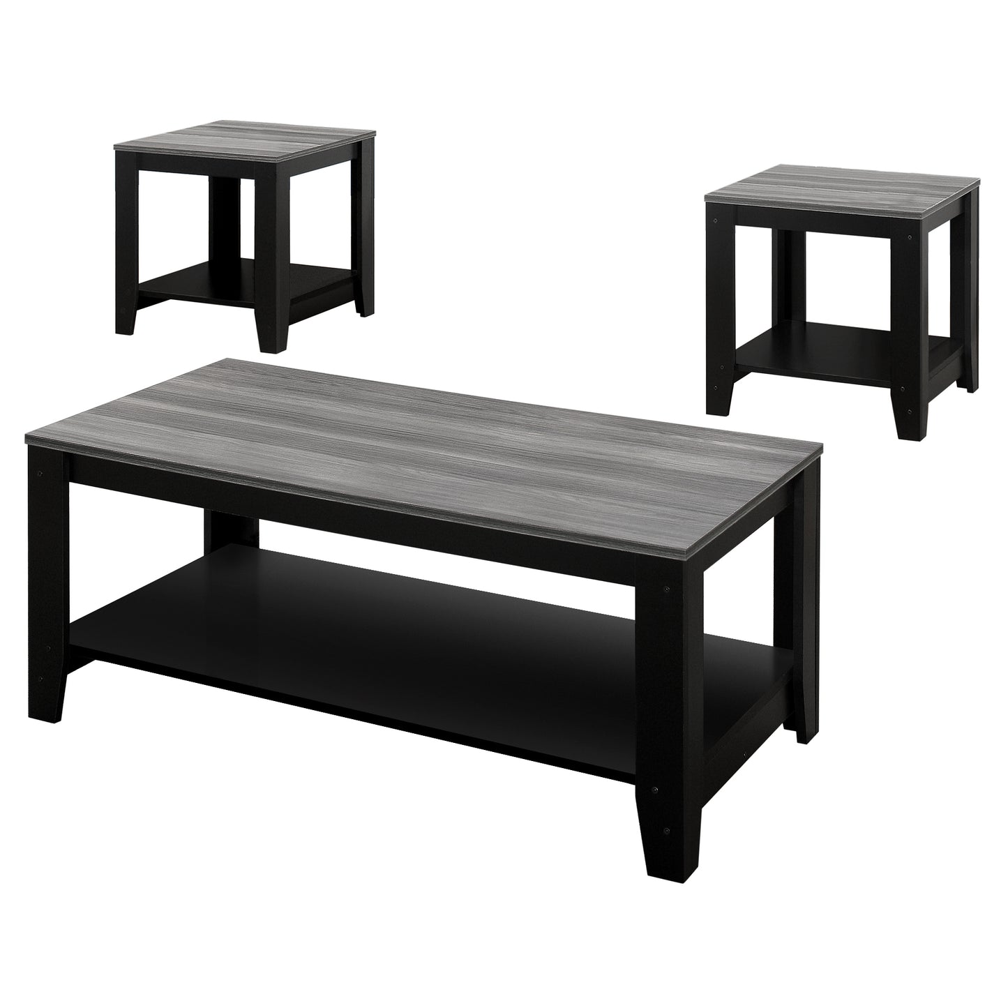 Black Grey Top Table Set  3Pcs Set By Homeroots