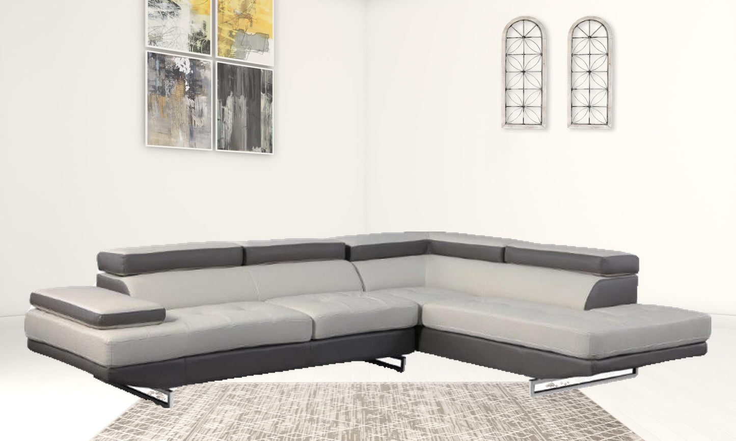 Twoto Tone Sectional RAF By Homeroots | Sectional | Modishstore - 3