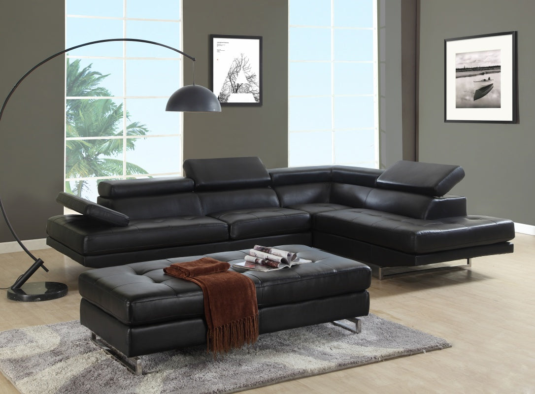 Black Sectional RAF By Homeroots | Sectional | Modishstore