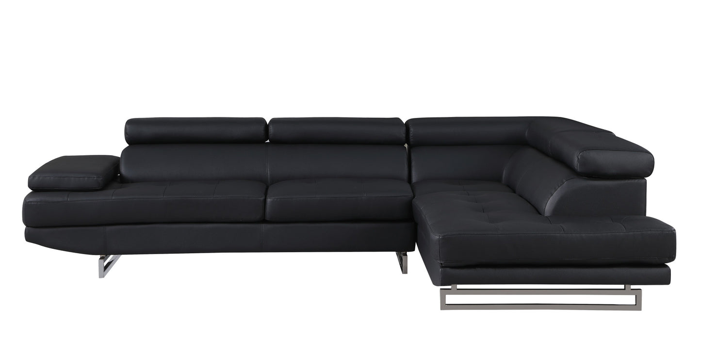 Black Sectional RAF By Homeroots | Sectional | Modishstore - 3