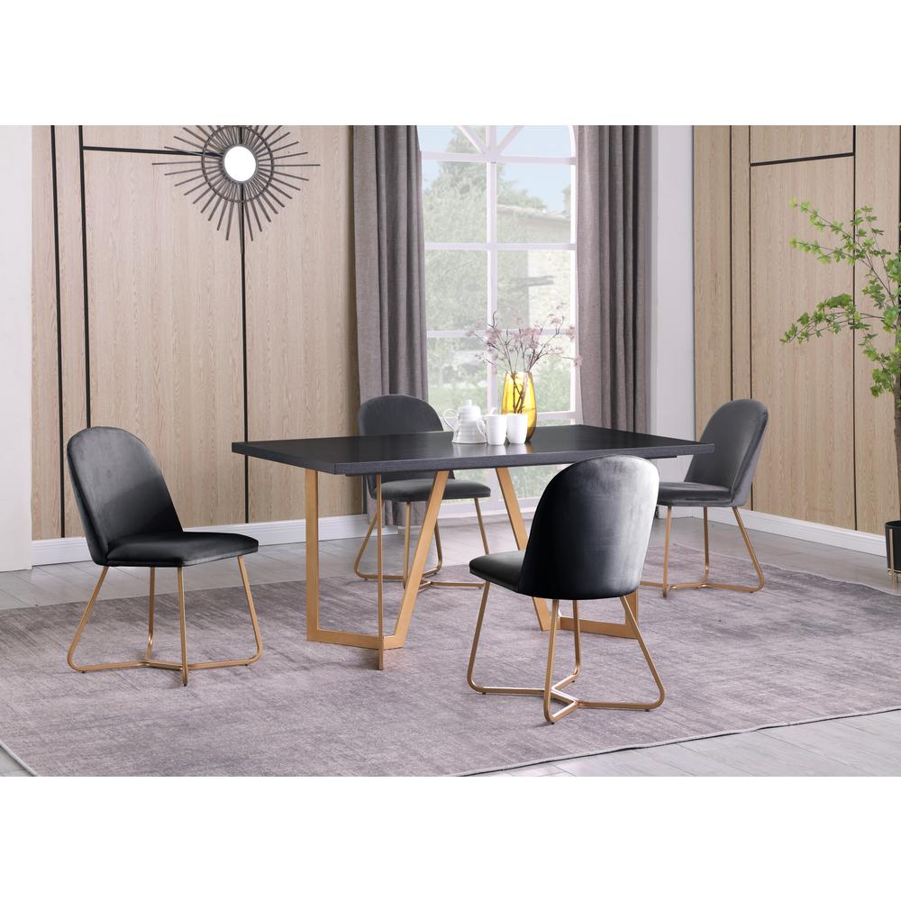 Sunland Black with Bronze Accents Round Dinette Table By Best Master Furniture | Dining Tables |  Modishstore  - 2