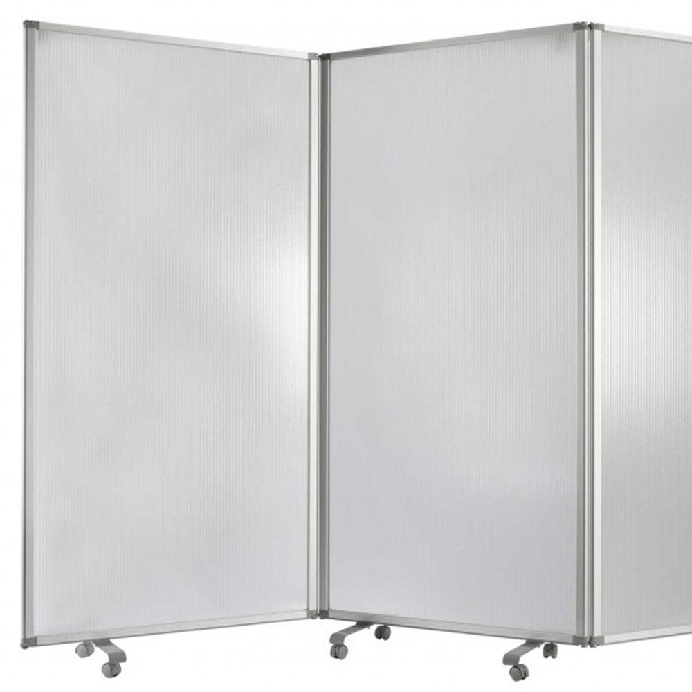 Clear Metal Panel Resilient Screen By Homeroots - 370389 | Room Dividers | Modishstore - 4