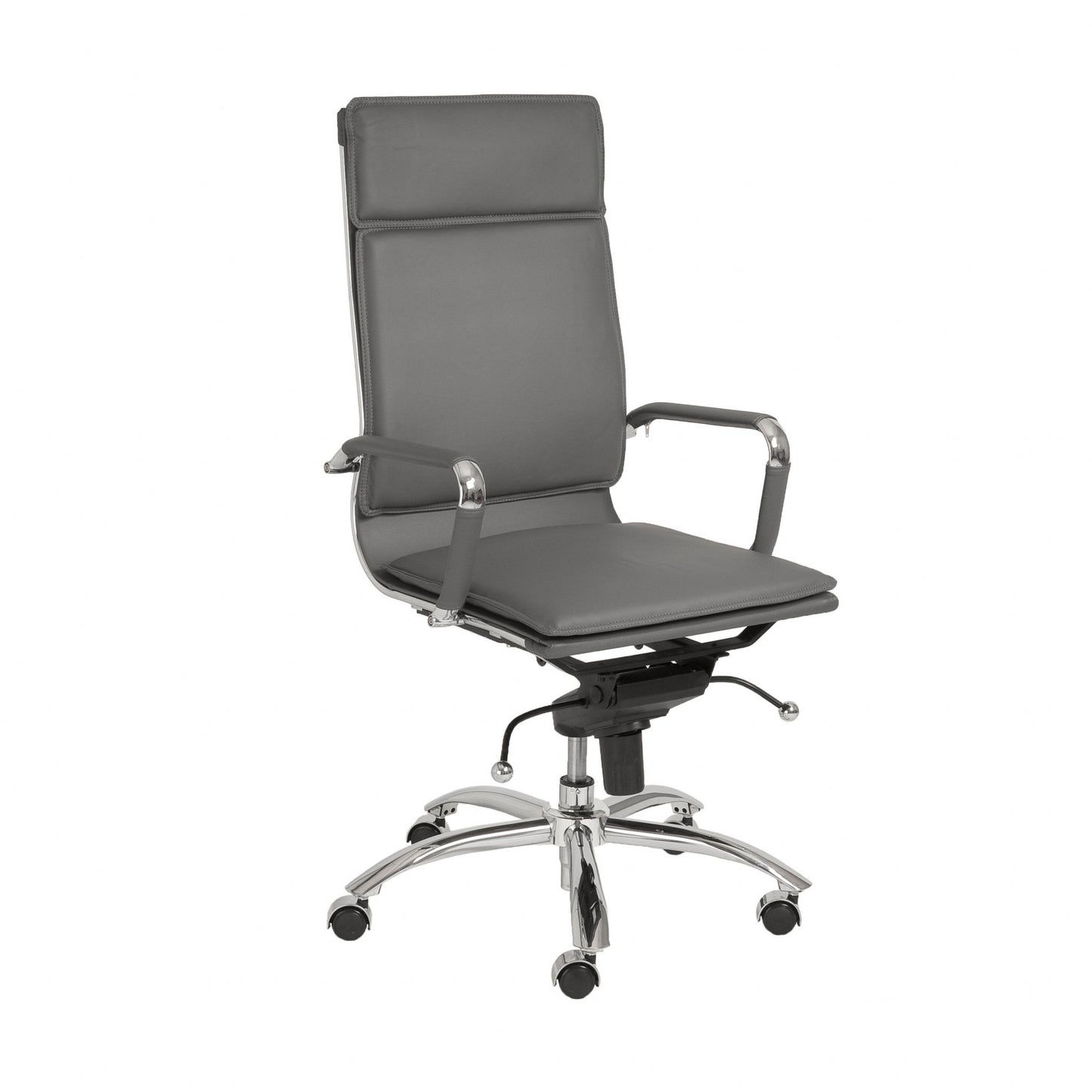 High Back Office Chair in Black with Chromed Steel Base By Homeroots - 370545 | Office Chairs | Modishstore - 18