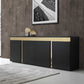 Black Stainless Steel Buffet By Homeroots | Sideboards | Modishstore - 4