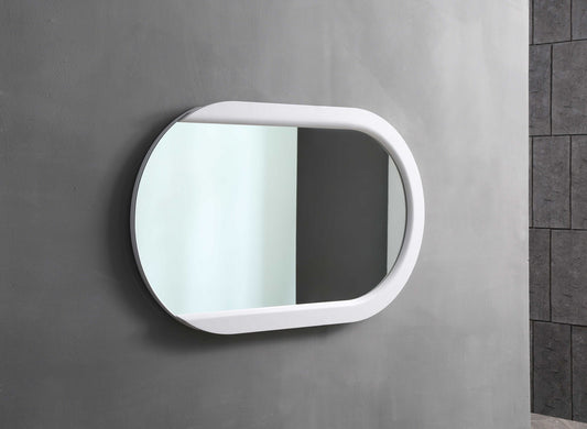 White Stainless Steel Mirror By Homeroots | Mirrors | Modishstore