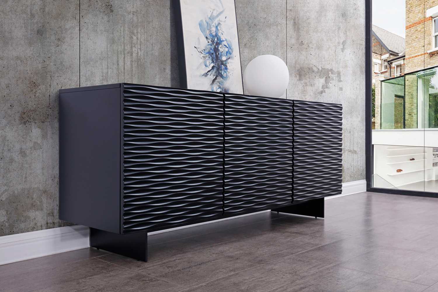 Black Metal Buffet By Homeroots | Sideboards | Modishstore - 3