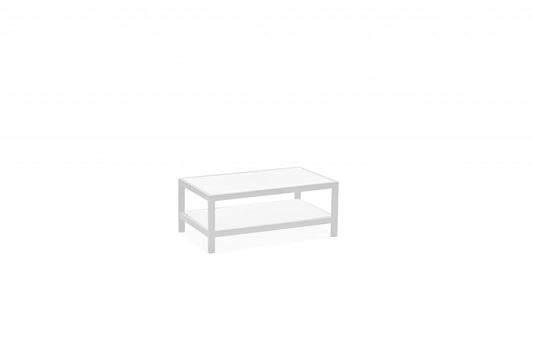 White Aluminum Coffee Table By Homeroots - 372176 | Coffee Tables | Modishstore