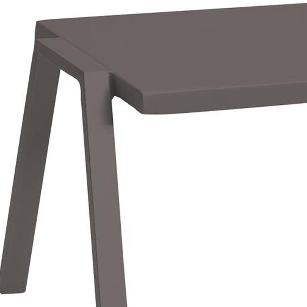 Taupe Aluminum Side Table By Homeroots | Side Tables | Modishstore - 5