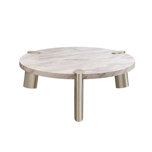 White Marble Coffee Table By Homeroots - 372310 | Coffee Tables | Modishstore