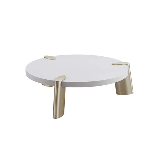 Matte White Finish Coffee Table By Homeroots | Coffee Tables | Modishstore