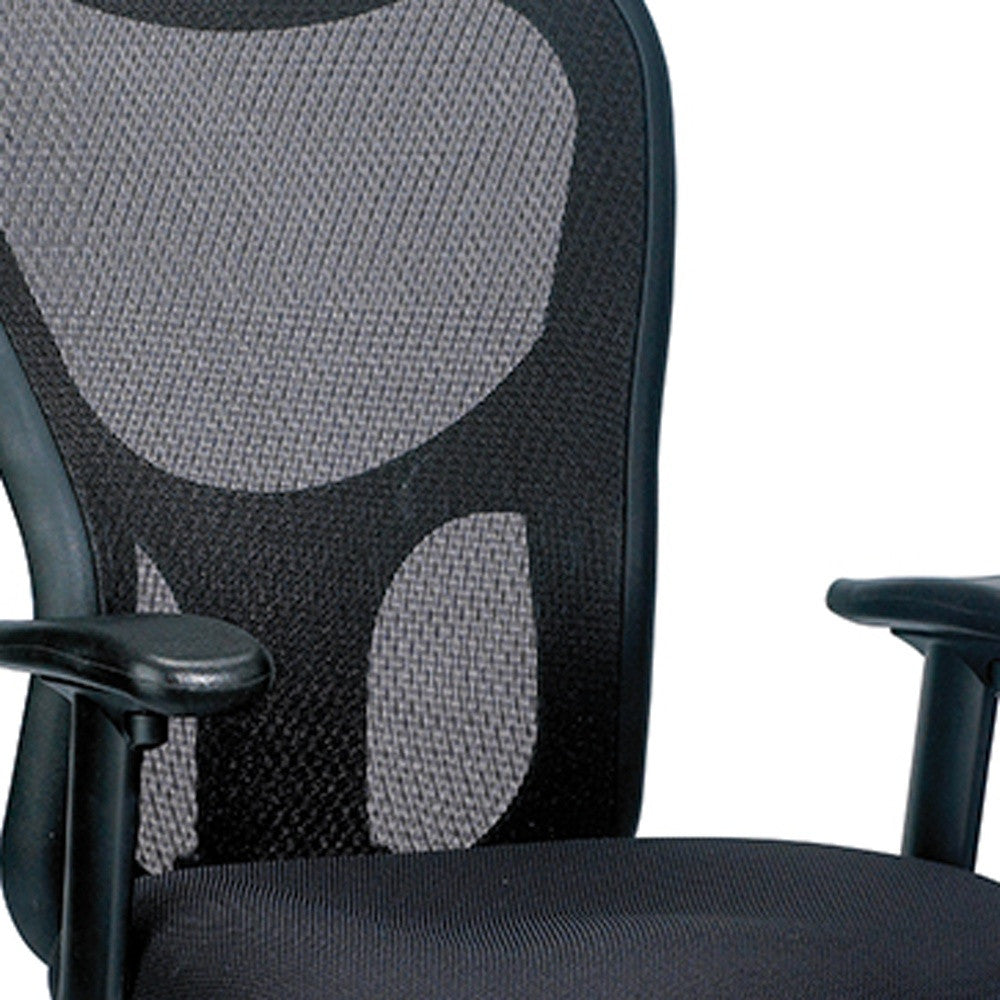 Black Mesh Fabric Chair By Homeroots - 372415 | Office Chairs | Modishstore - 3