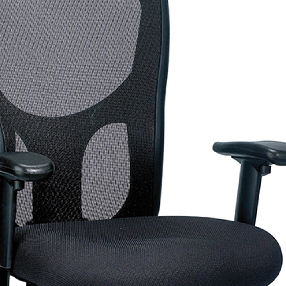 Black Mesh Fabric Chair By Homeroots - 372415 | Office Chairs | Modishstore - 5