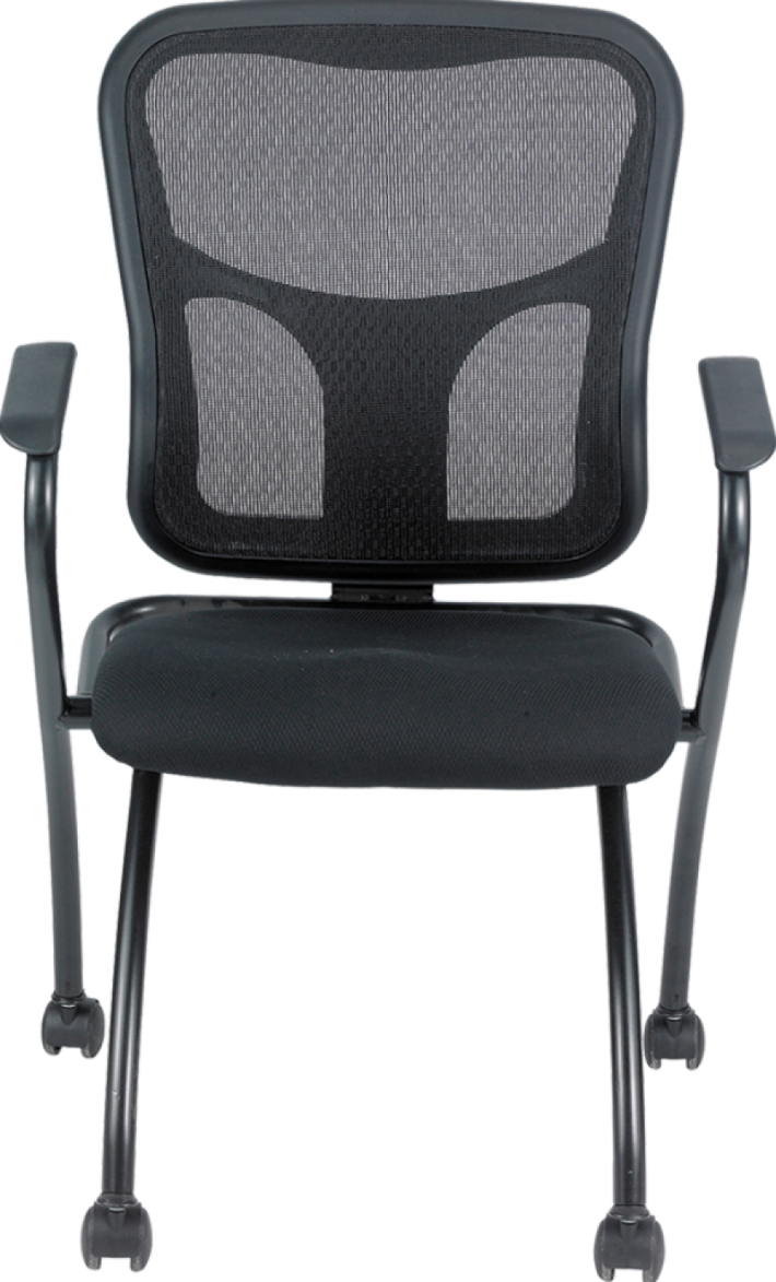 Set of 2 Ergonomic Black Mesh Rolling Arm Chairs By Homeroots | Office Chairs | Modishstore - 2