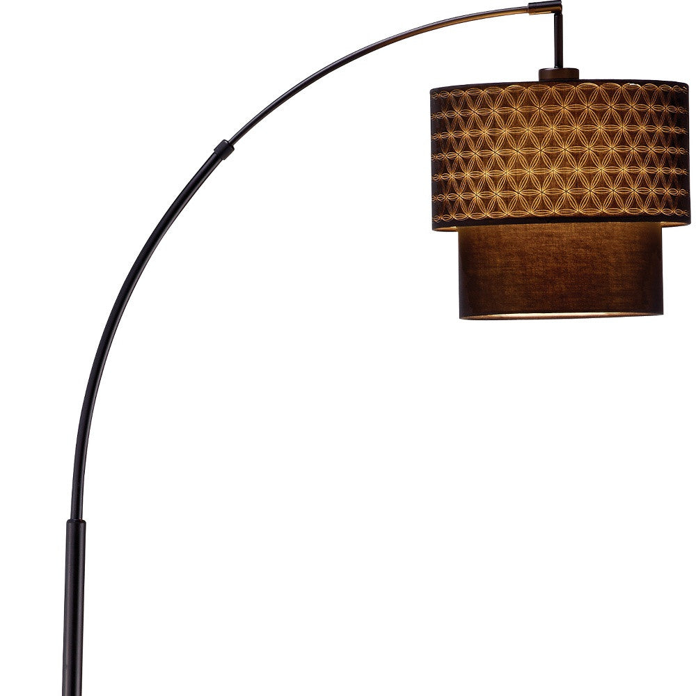 Black Metal Floor Lamp with Adjustable Arc | Floor Lamps | Modishstore - 4