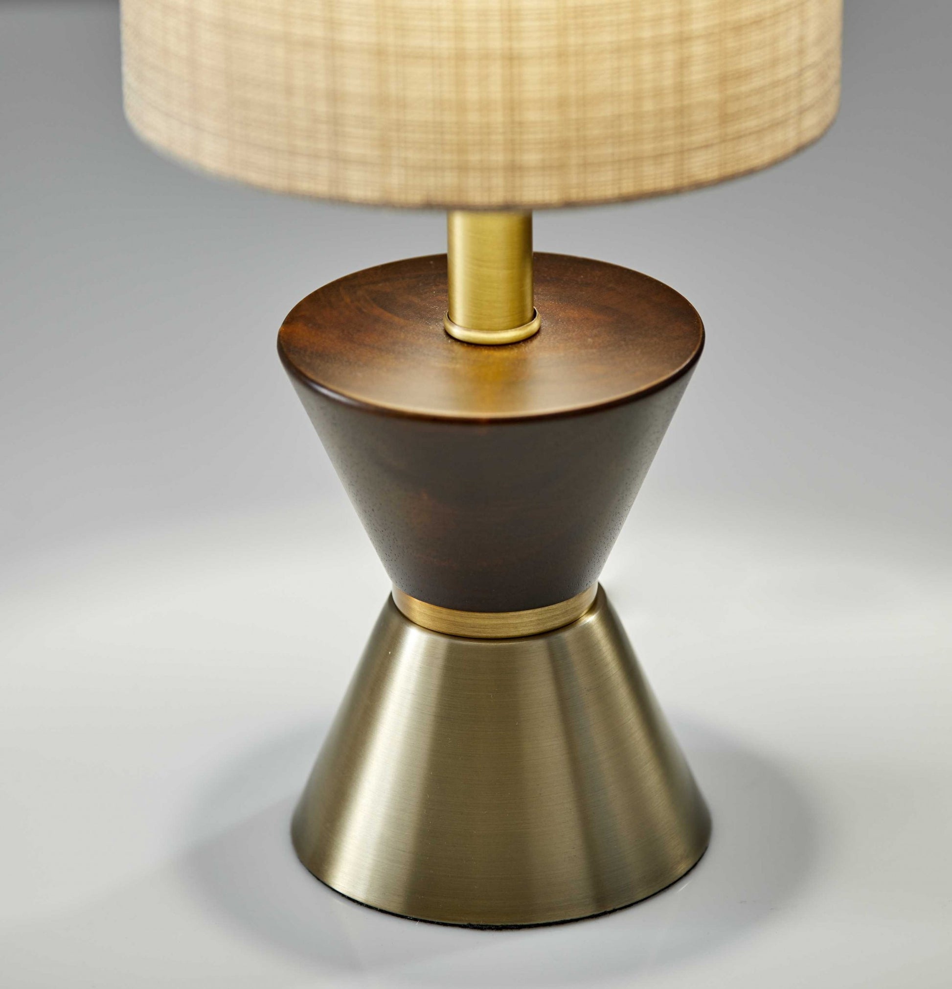 Brass Wood Metal Diabolo Table Lamp By Homeroots | Table Lamps | Modishstore - 2