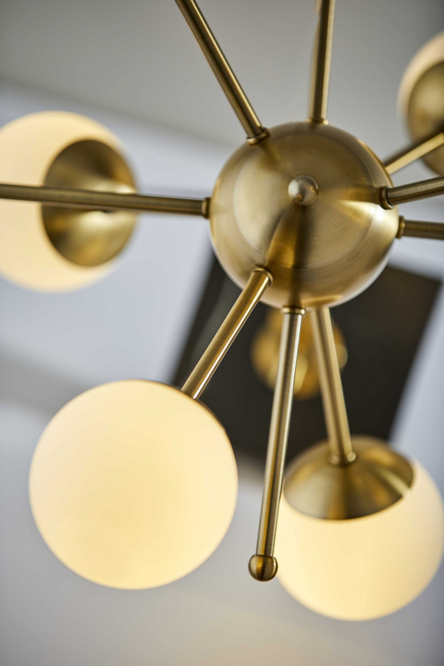 Orbital Sphere Brass LED Table Lamp By Homeroots | Table Lamps | Modishstore - 3