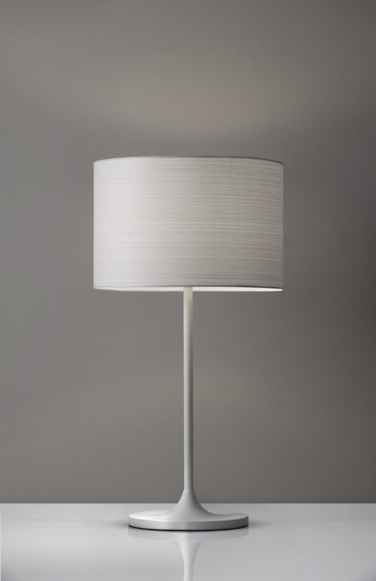 White on White Metal Table Lamp By Homeroots | Table Lamps | Modishstore