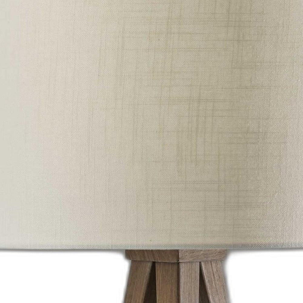 Treble Walnut Wood Table Lamp By Homeroots | Table Lamps | Modishstore - 4